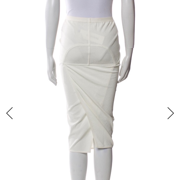 Rick Owens Walrus 2017 Off-White Pencil Skirt - Picture 3 of 7